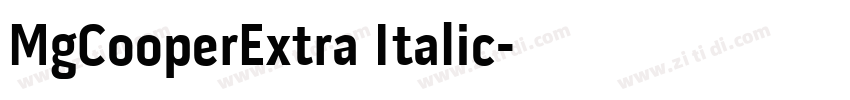 MgCooperExtra Italic字体转换